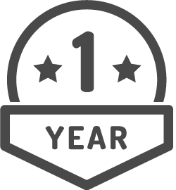 icon showing badge with the text that says 1 year